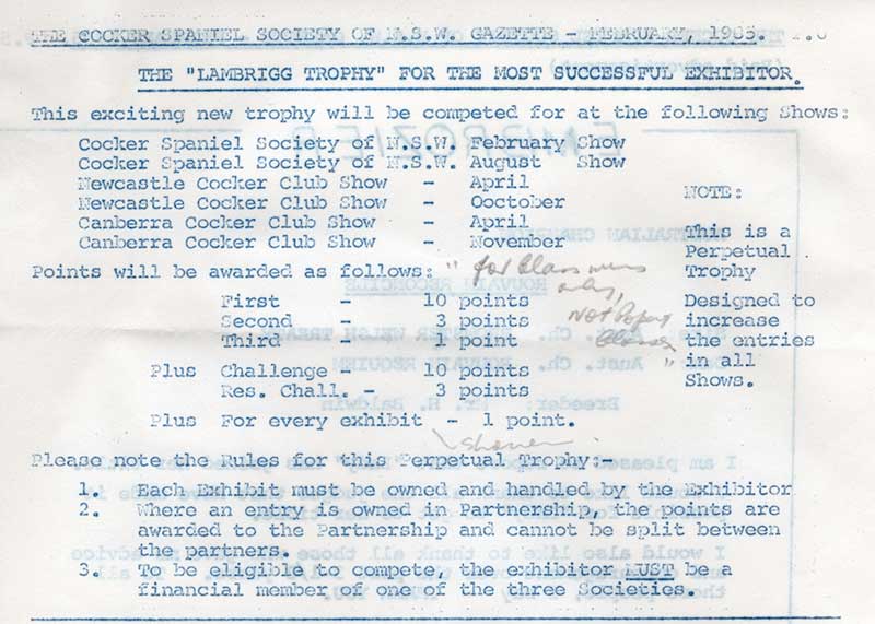 Original Lambrigg Announcement